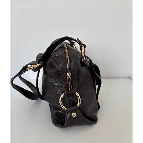 Michael Kors Brown Pebbled Leather Bag Gold Hardware Quiet Luxury Old Money - Picture 9 of 13